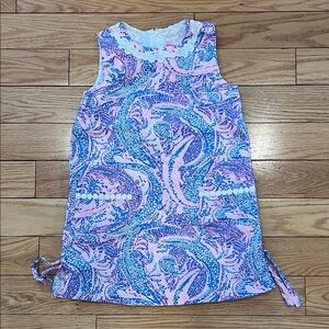 Lilly Pulitzer Pink and Blue Alligator Dress size 7